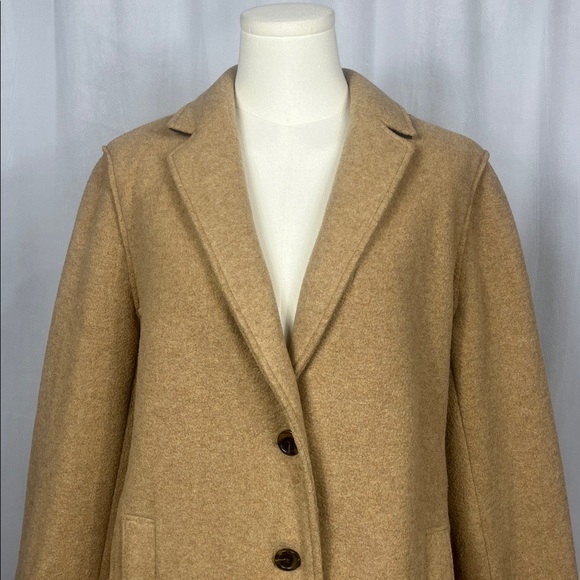 J. Crew Factory Boiled Wool-blend Topcoat in Heather Acorn. - Picture 6 of 11
